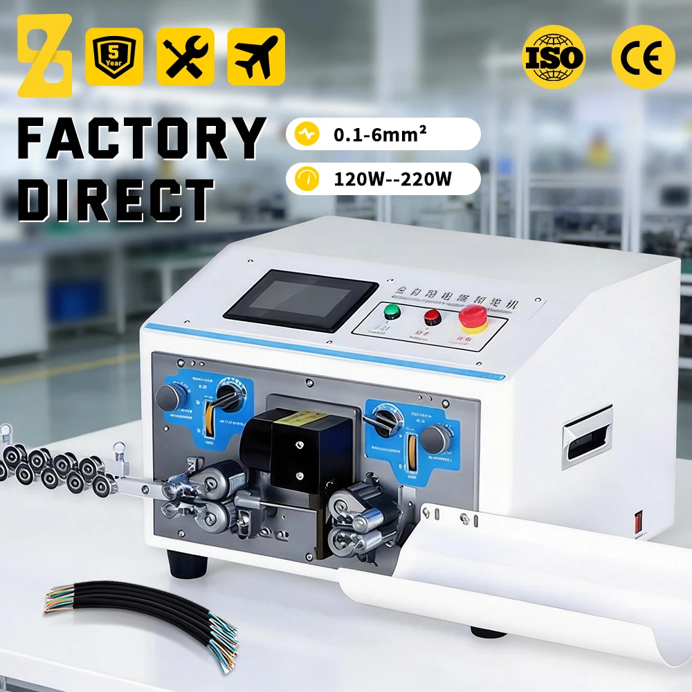 Automatic Computer Cable Cutting and Stripping Machine 0.1-6mm² 3000-5000pcs/h for Sheathed Wire Processing