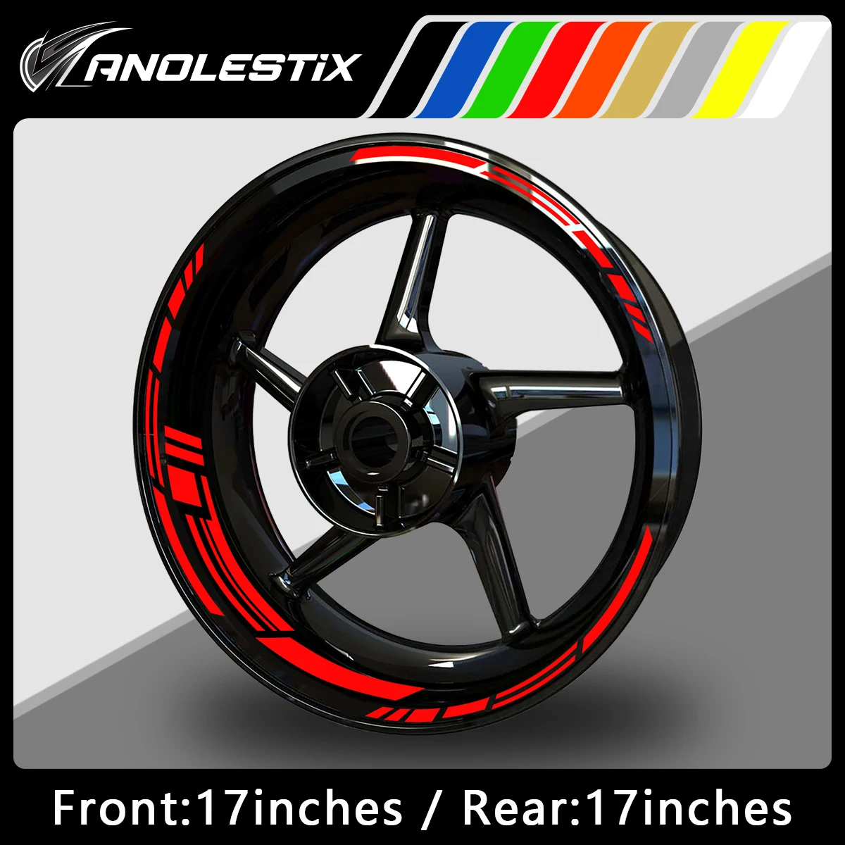 Reflective Motorcycle Wheel Stickers Hub Decal Rim Stripe 17 Inchs For YAMAHA Honda Kawasaki Suzuki BMW KTM Husqvarna Triumph
