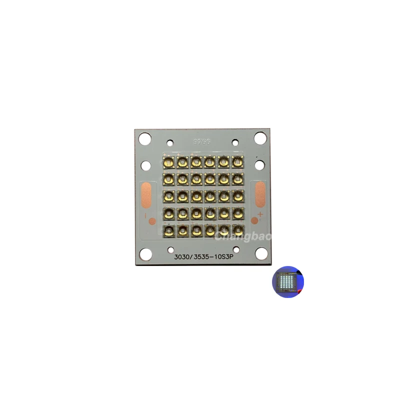 

Модуль светодиодов 36В 50Вт 100Вт УФ 3535SMD 365нм, ультрафиолетовый, высокой мощности, с медной печатной платой, 40*40мм