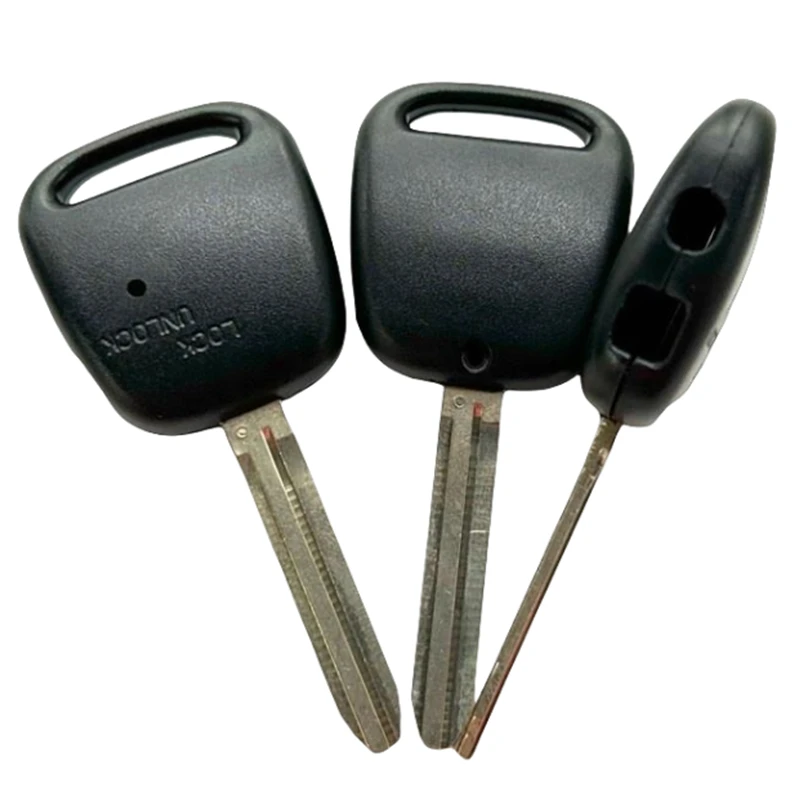 XIEAILI OEM 10 pièces 2 boutons latéraux coque de clé de remplacement coque de clé à distance pour Toyota Carina Estima Harrier avec lame TOY43