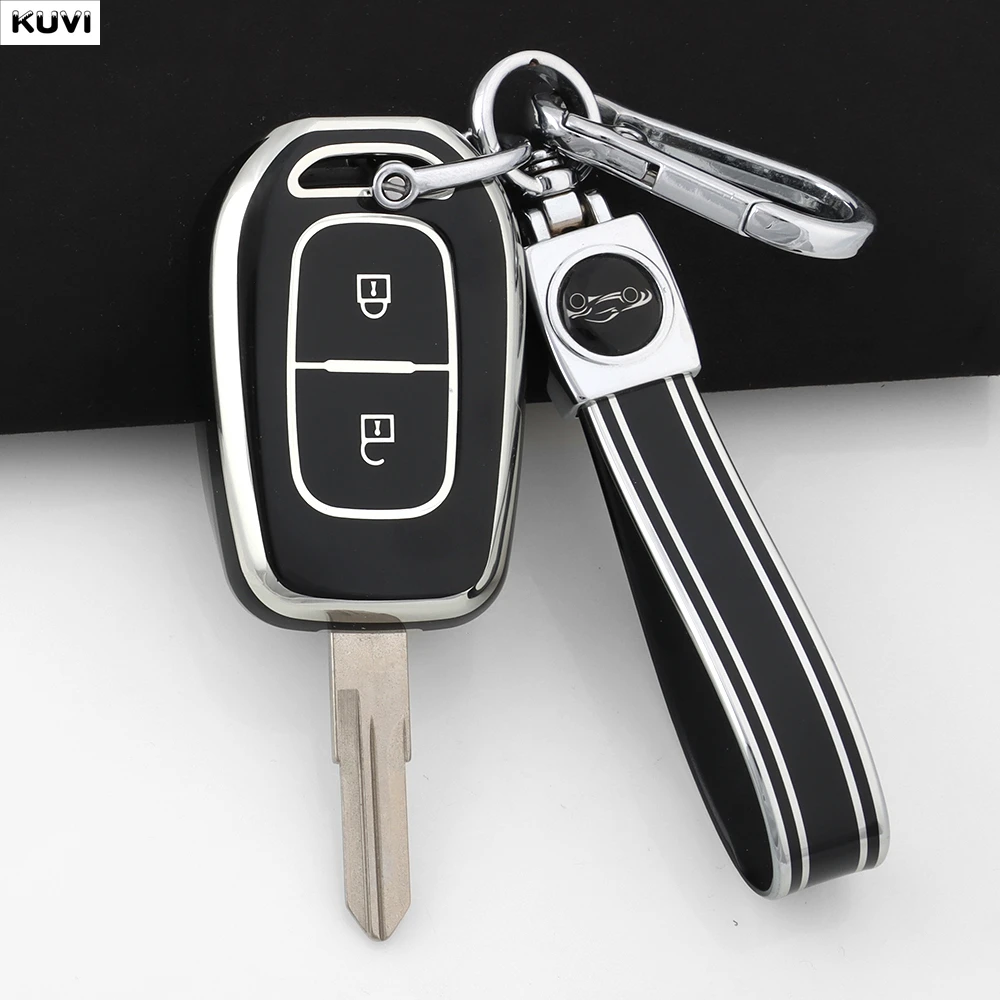 New TPU Car Key Case Cover Shell For Renault Kwid Traffic Symbol for Dacia Sandero Logan Duster 2016 2017 2018 Fob Accessories
