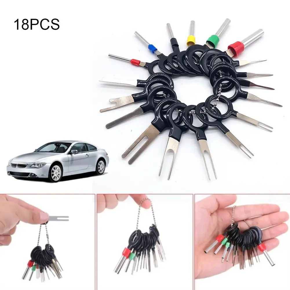 18Pcs Car Terminal Removal Repair Tools Electrical Wiring Crimp Connector Pin