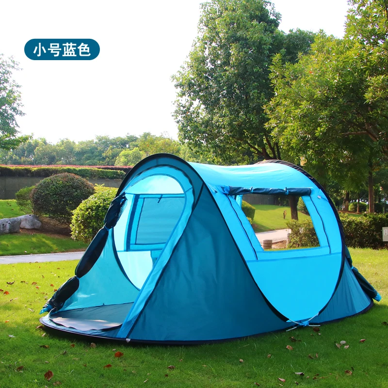 Field camper throw open tent thickened camping windproof rainproof sun protection tent