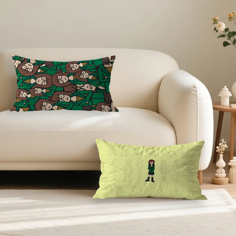 Cartoon D-Daria-S Girl Cool Pillow Case Sofa Living Room Bedroom Headboard Backrest Cushion Nap Time