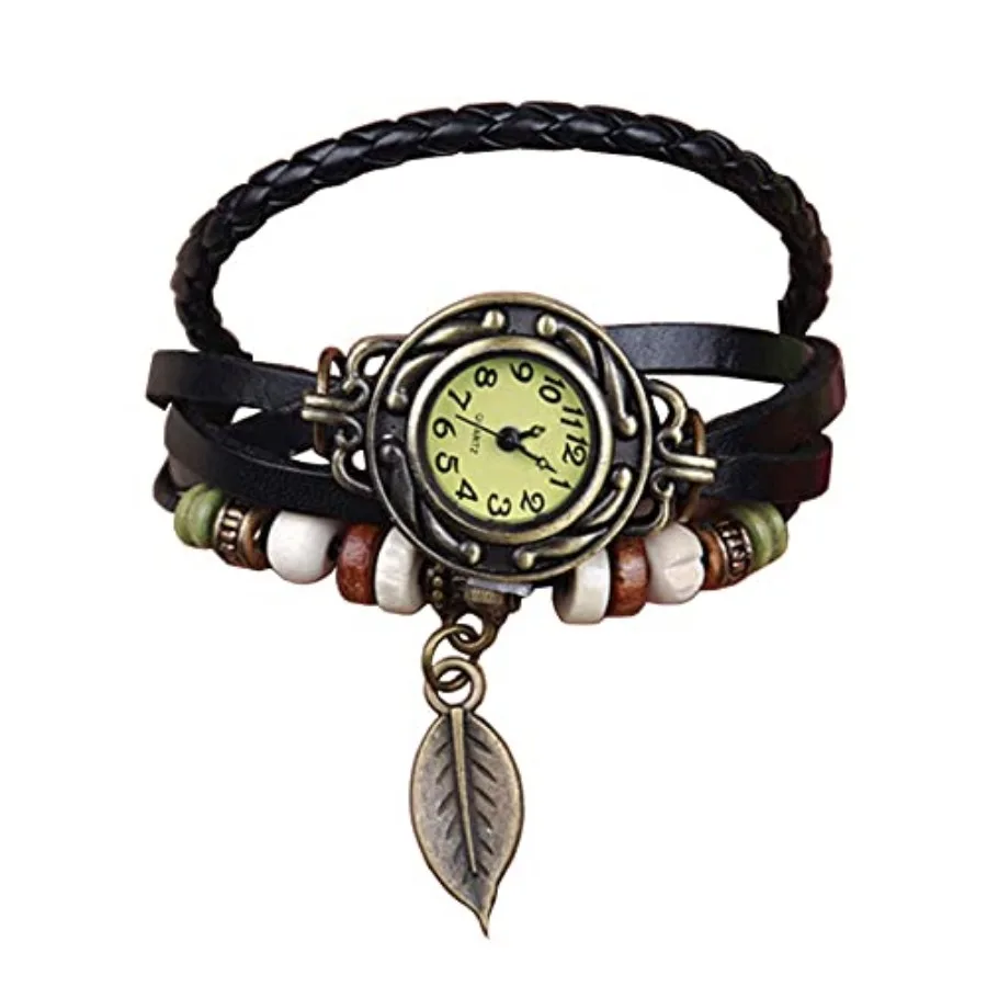 

Women Vintage Multilayer Bangle Bracelet Analog Quartz Wrist Watch