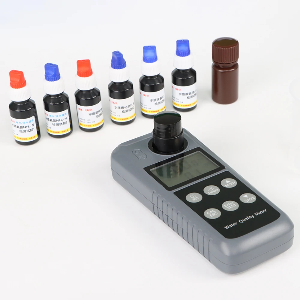 PH-soluro de hidrógeno, nitrita, amoníaco, nitrógeno, amoníaco tóxico, cloro Residual, Detector de calidad del agua, medidor de turbidez portátil