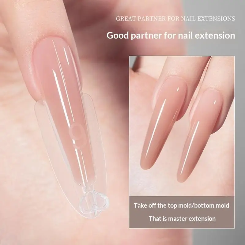 [240 stuks Sandwich Dual Nail Forms 15 Size Extensions-Dual Forms Top Bottom Mold Lange Doodskist Amandel Nail Art Forms Manicure Tool