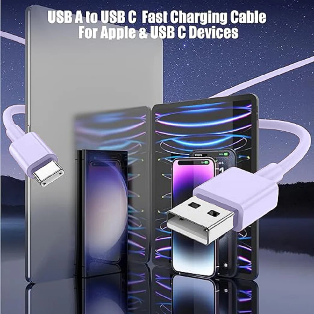 USB A to Type C Mobile Phone Cables Fast Charging USB Adapter Cable For Samsung Huawei USB C Data Cable 1pcs/2pcs/3pcs/4pcs/5pcs - view 5