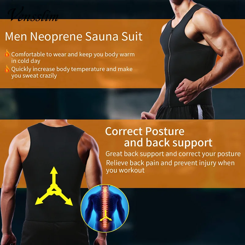 Men\'s Slimming Modeling Strap Belt Compression Corset Vest Body Shaper Shapewear Three-breasted Waist Trainer Fat Burner Tops