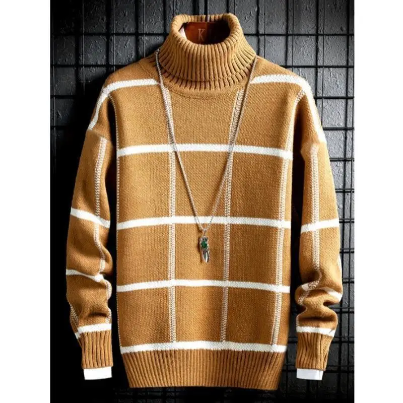 

Men's Knitted Sweater Thiened Coolmax Fiber Collar Nine Sve Length Ciwalk Suitable Knwear New Sle Winter Season