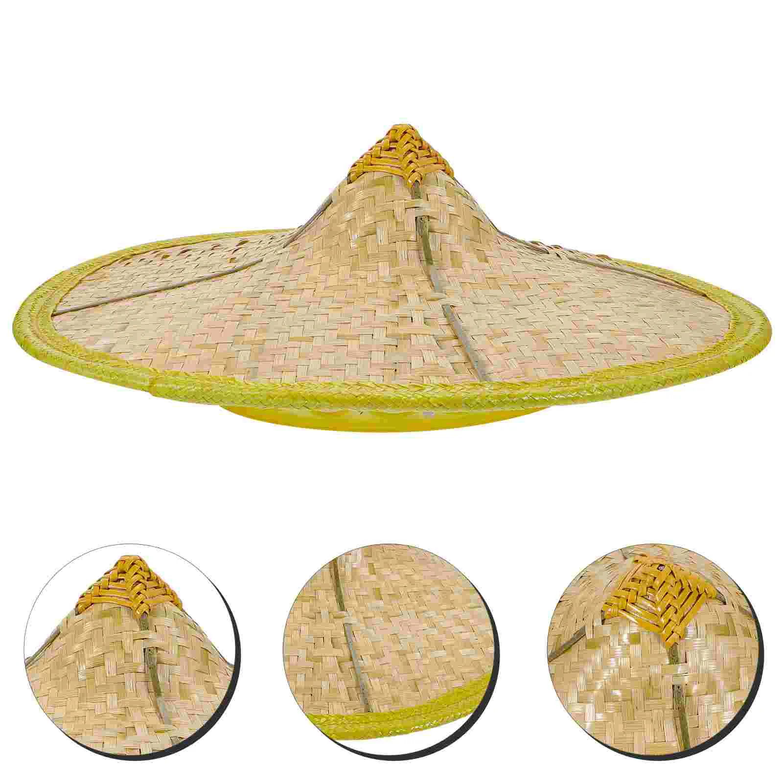 Hats Bamboo Anti-rain Fishing Chinese Summer Stage Performance Cone Caps Weaving Oriental Asian Child