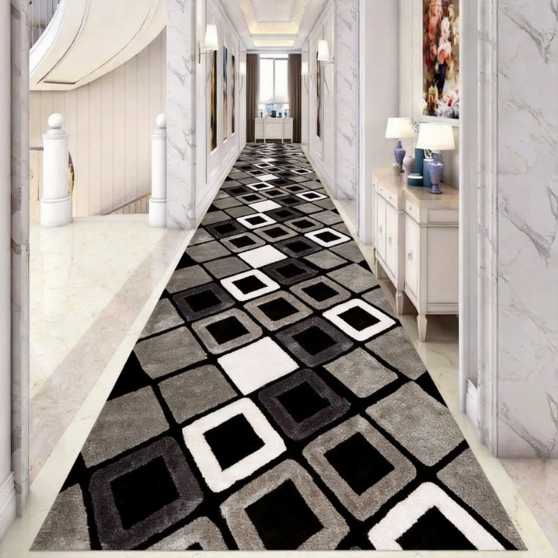 

Abstract Style Corridor Carpet Hotel Decoration Hall Runner Antiskid Long Hallway Area Rugs Ins Porch Entry Doormat Customizable