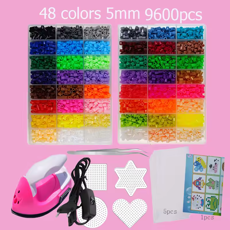 Hama Beads Box Embalagem Thermal mosaic Ferro Educação Beads, Ironing beads Fuse Beads Brinquedo DIY, 24 48 72 Cores 2.6MM 5MM - Image 19