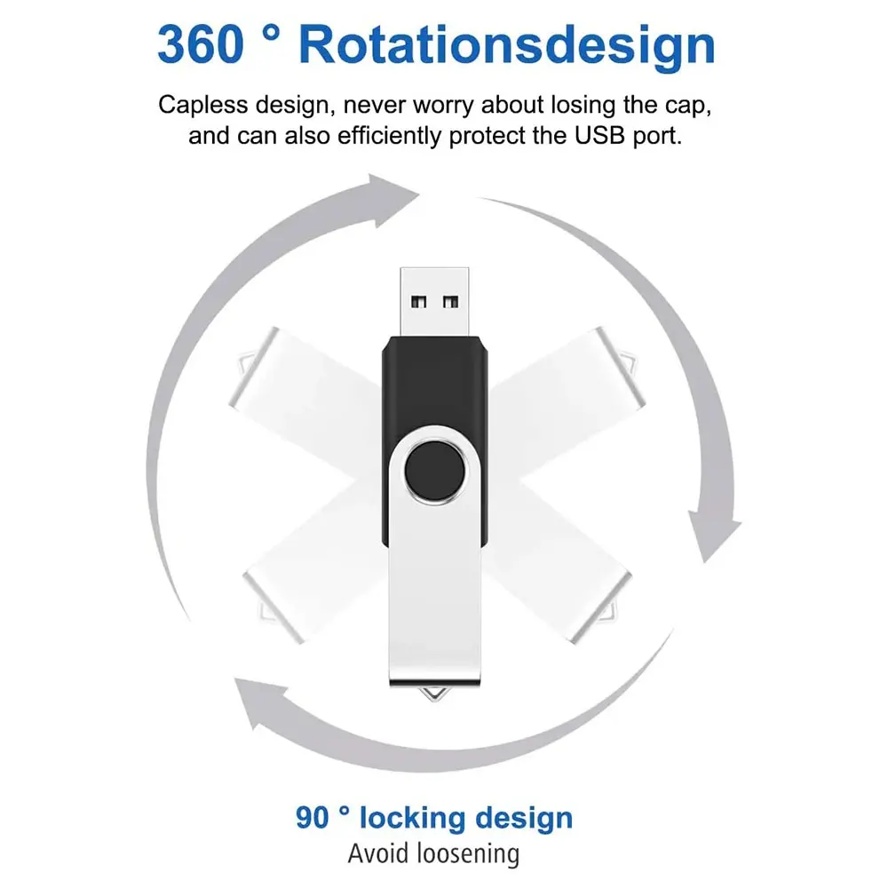 Rotation USB Flash Drive Pen Drive 4GB 8GB 16GB 32GB 64GB High Speed Usb Stick 2. 0 Flash Drive Pendrive