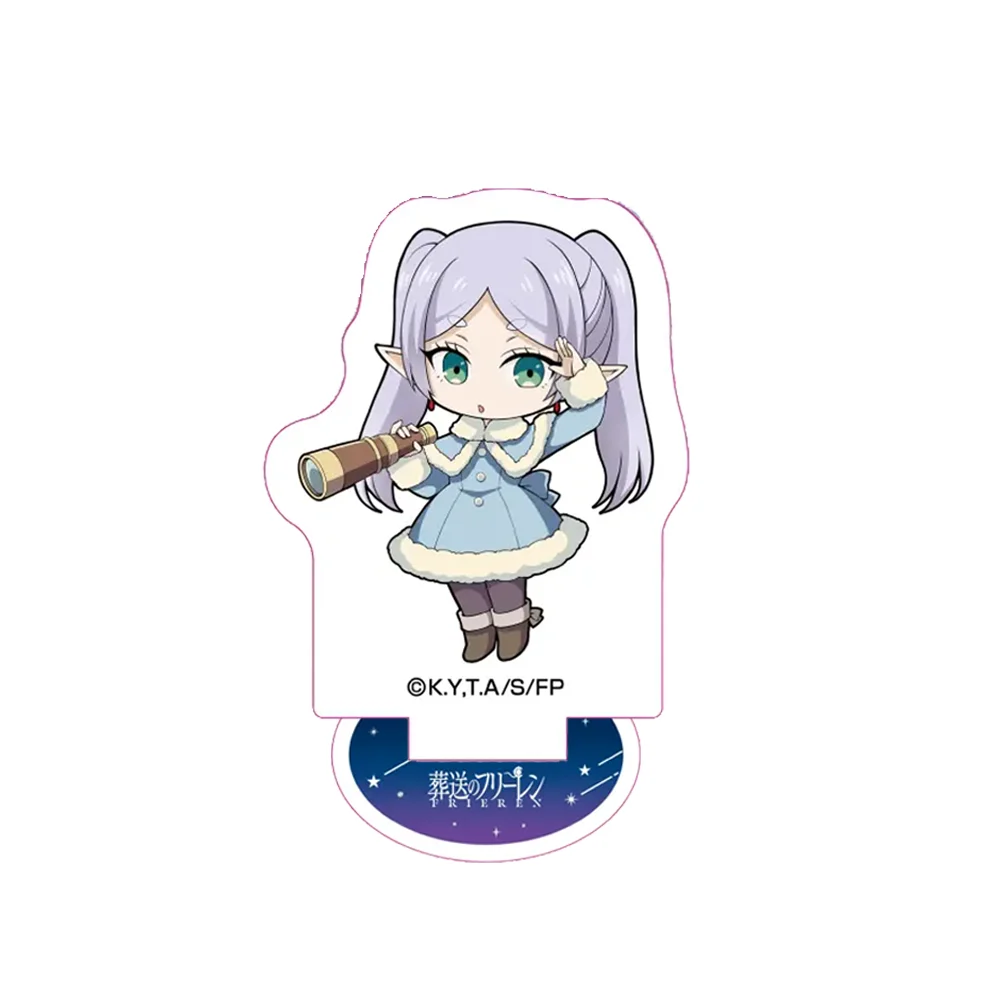 Frieren: Beyond Journey's End Genau Himmel Aura 10CM Cute Anime Acrylic Stand Keychain Cospaly Character Model Desk Decor Gifts