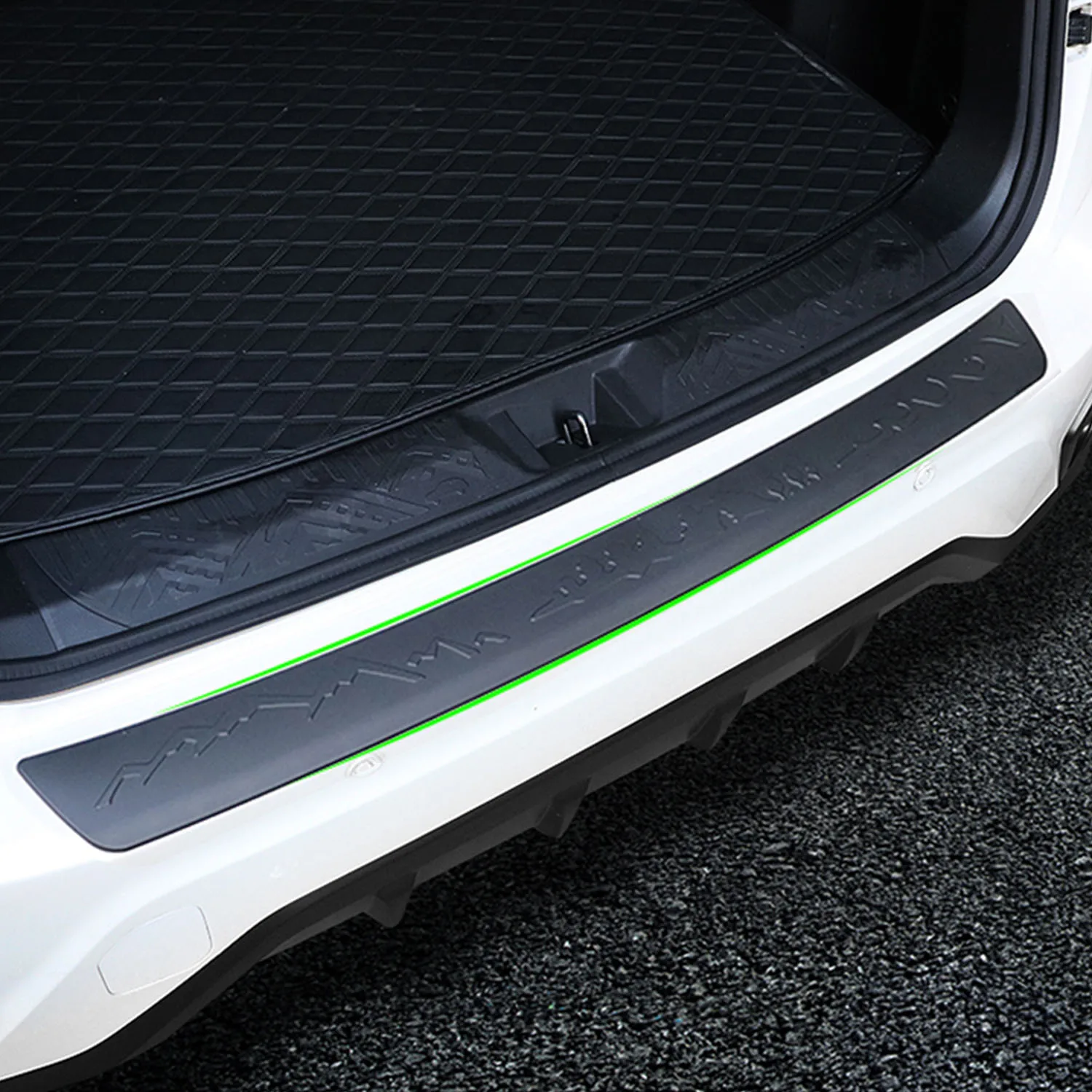 

2024 2025 for Subaru Crosstrek GU Car Black Exterior Rear Trunk Outer Bumper Protector Cover Trim 1pc