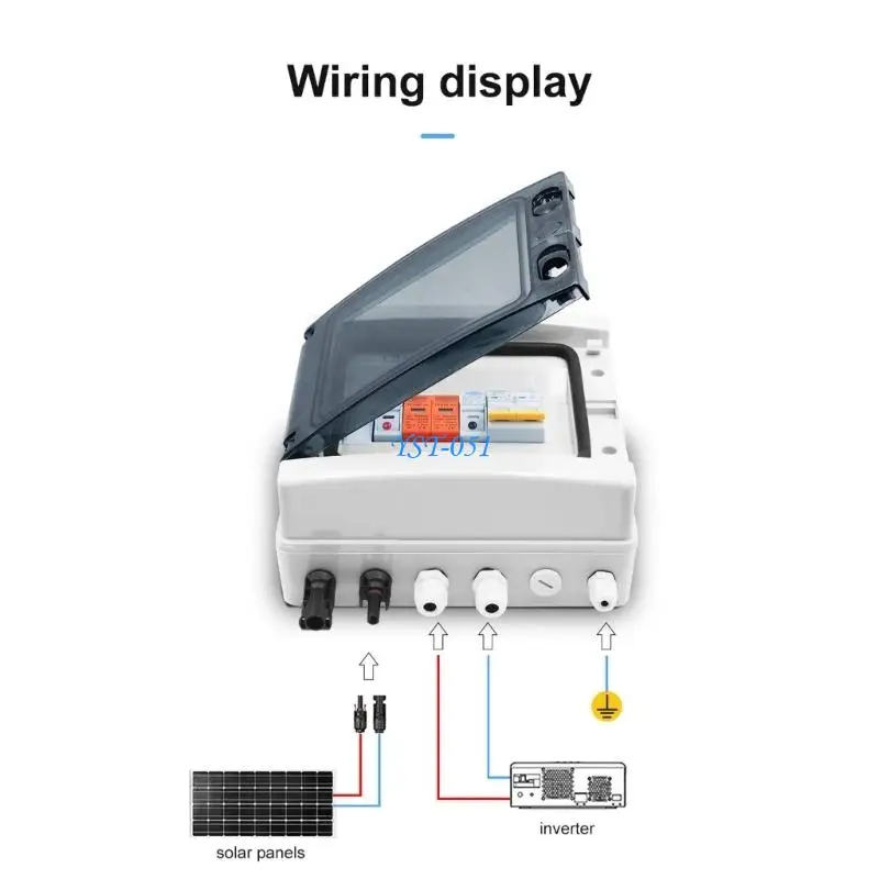 E15A Stable ABS Solars Combiner Box 1 Input 1 Output DC600V 8 Circuits For Outdoor Use