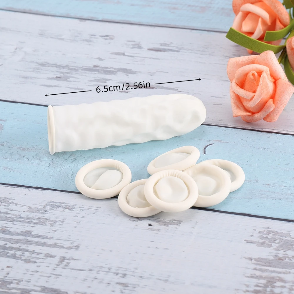 50Pcs Disposable Latex Finger Cots, Beauty and Acne Removal, Manicure Disposable Finger Cots, Transparent Outdoor Finger Cots