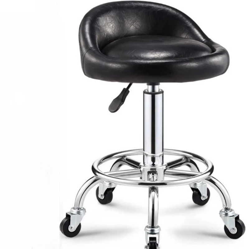

Baber Chair Pump Hairdressing Chair Massage Chair Adjustable Salon Stool On Wheels Barber Supplies Tattoo Studio Barbershop