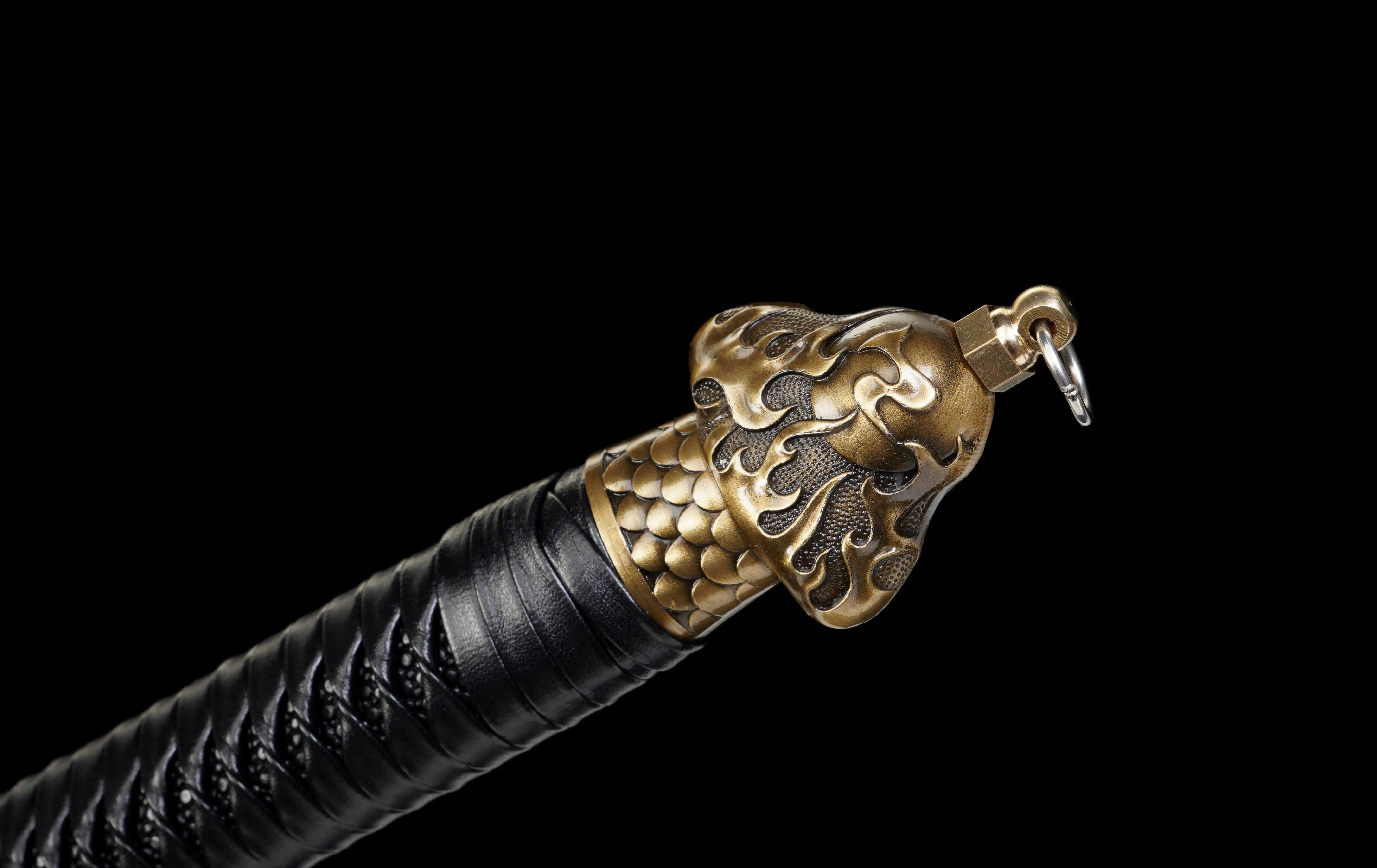 Chinese Dragon King Fu Shou Sword - Manganese Steel True Sword - Gift for those who love martial arts and exercise. - Not sharp