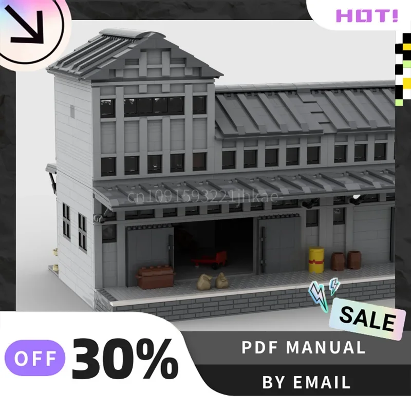 [4134PCS] Dostosowany zestaw kreatywnych klocków budowlanych MOC Train Freight Depot STEM Zabawki edukacyjne DIY Zestaw modelarski Prezenty urodzinowe