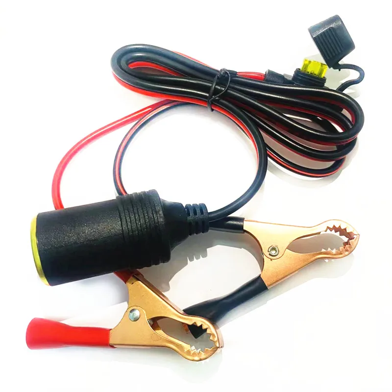 50A crocodile clip, car battery clip, cigarette lighter plug, female socket, high-power power converter, connection extension ca