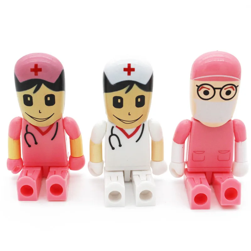 Cartoon Doctor Nurse Model Usb2.0 Flash Drive 64GB 32GB 16GB 8GB Pendrive 4G Memory Storage Usb Stick 128GB Pen Drive Flash Disk - view 6