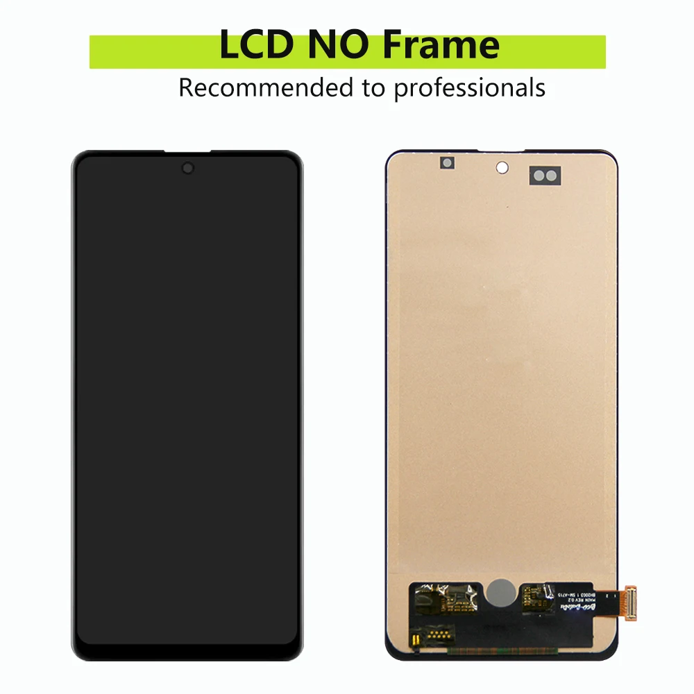 Display Screen for Samsung Galaxy A71 A715 A715F LCD Display Digital Touch Screen with Frame for Samsung A71 Screen Replacement