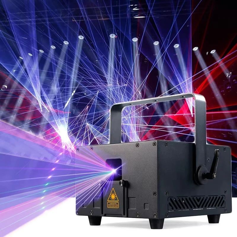

Professional laser sky projector beam of light RGB application animation 10w stage lighting equipment wedding party nightclub