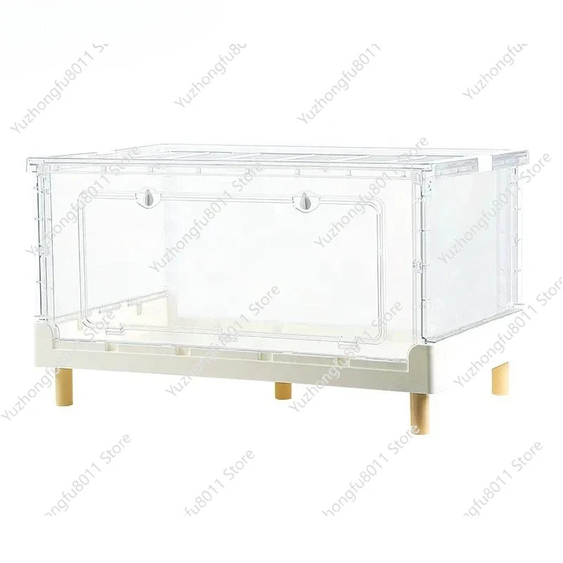 Hamster Cage 70cm Acrylic Transparent Foldable Guinea Pig Cage Landscape Indoor Cage with Disassembled Roof Top for Small Pets