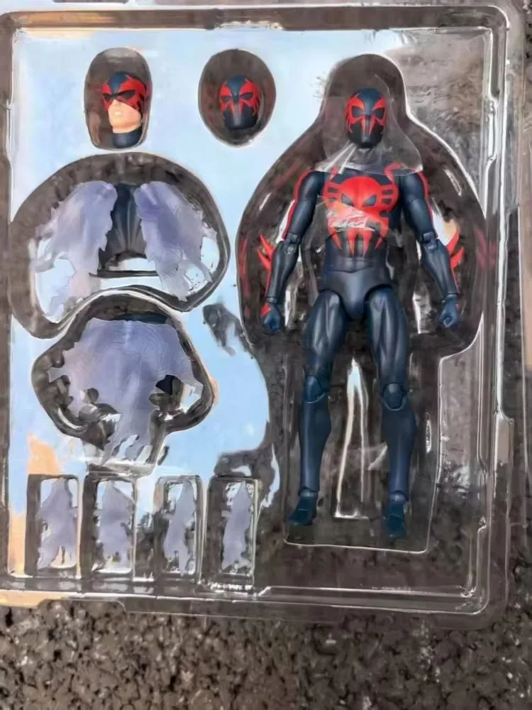

Anime Mafex 239 Spider Man 2099 Comic Version Action Figure Joint Mobile Handpiece Desktop Collectibles Toy Model children Gift
