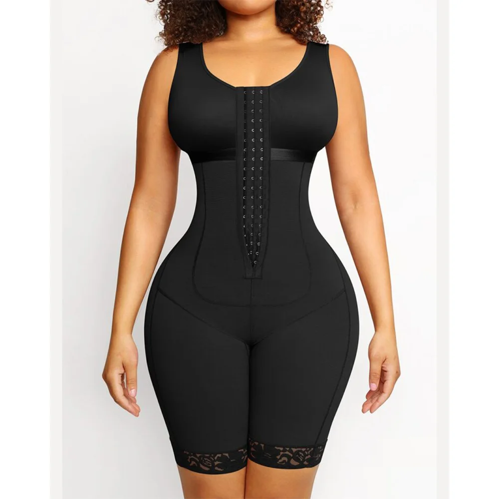 Shapewear Sleeveless Chest and Knee Length Tummy Control Shapewear Bodysuit for Women Full Body Slimming Undergarment