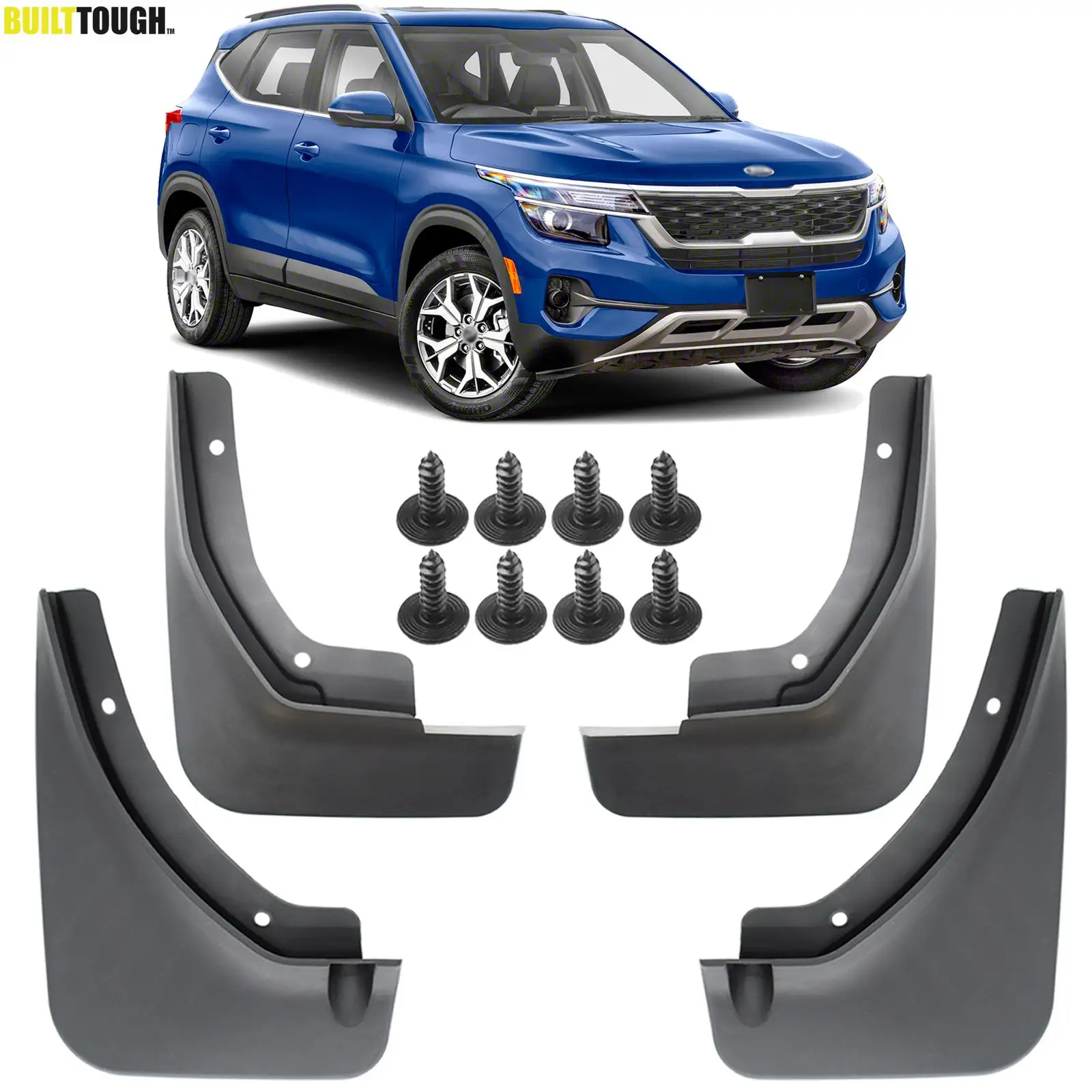 4PcsFor Kia Seltos SP2 2019 2020 2021 2022 2023 2024Mud Flaps Guard Splash Guards Mudguards Fender Cover Protector Front Rear