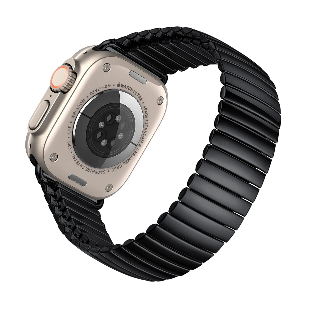

Эластичный ремешок из нержавеющей стали для Apple watch band 44 мм 40 мм растягивающийся металлический браслет для наручных часов для iwatch 5 4 3 2 1