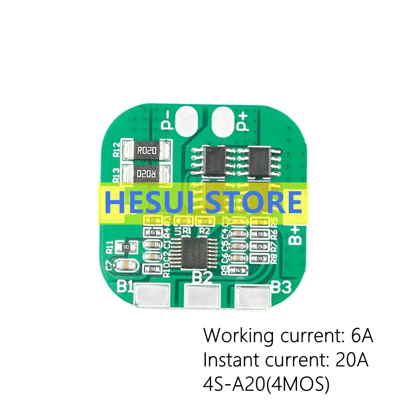 4 Series 14.8V/16.8V18650 lithium battery protection panel against overcharge and overdischarge short circuit module 8A Operatin