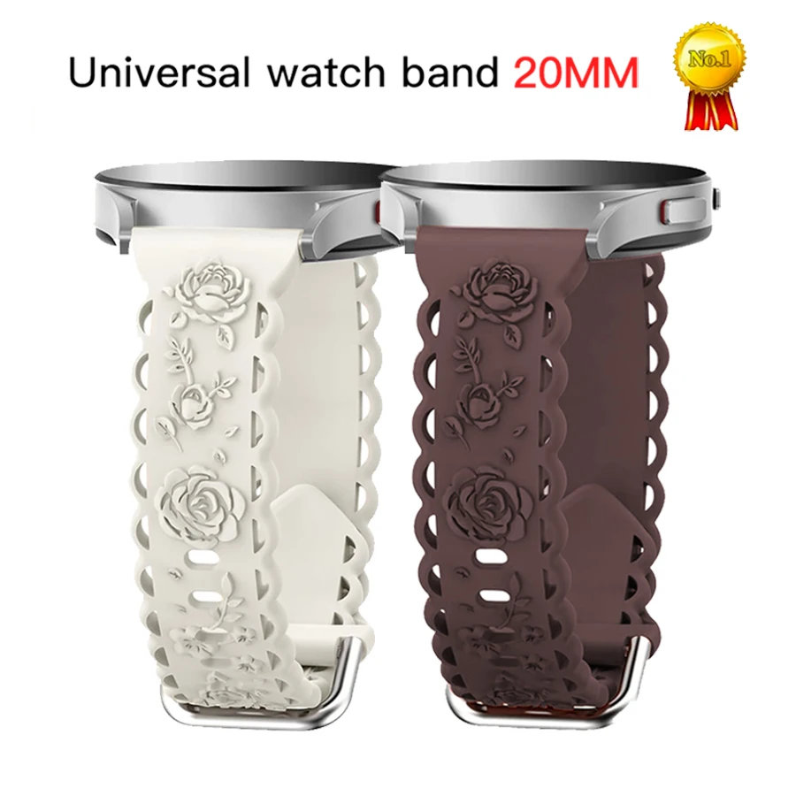 20mm band voor samsung galaxy watch 7/6/5/4 40mm 44mm band 6classic 43mm 47mm siliconen band horloge klassieke 46mm 5 pro 45mm band