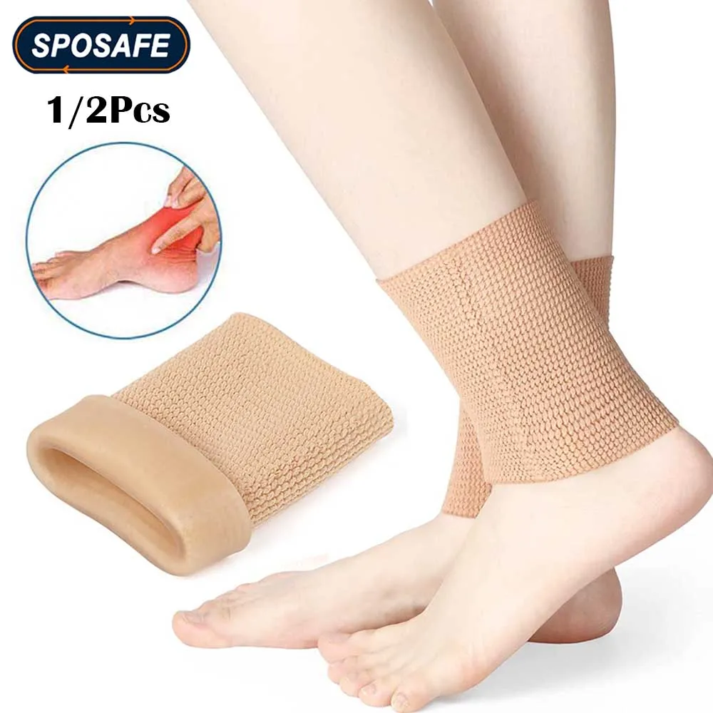 1/2PCS Ankle Gel Sleeves Padded Skate Socks Ankle Pads Ankle Compression Sleeves for Skating Riding Ski Foot Support Protector