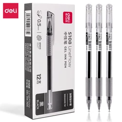 Deli Black Ink 0.5mm Gel Pen Office Pen Cheap Pen Signing Pen Student School Supplies Stationery For Writing High-quality Pen