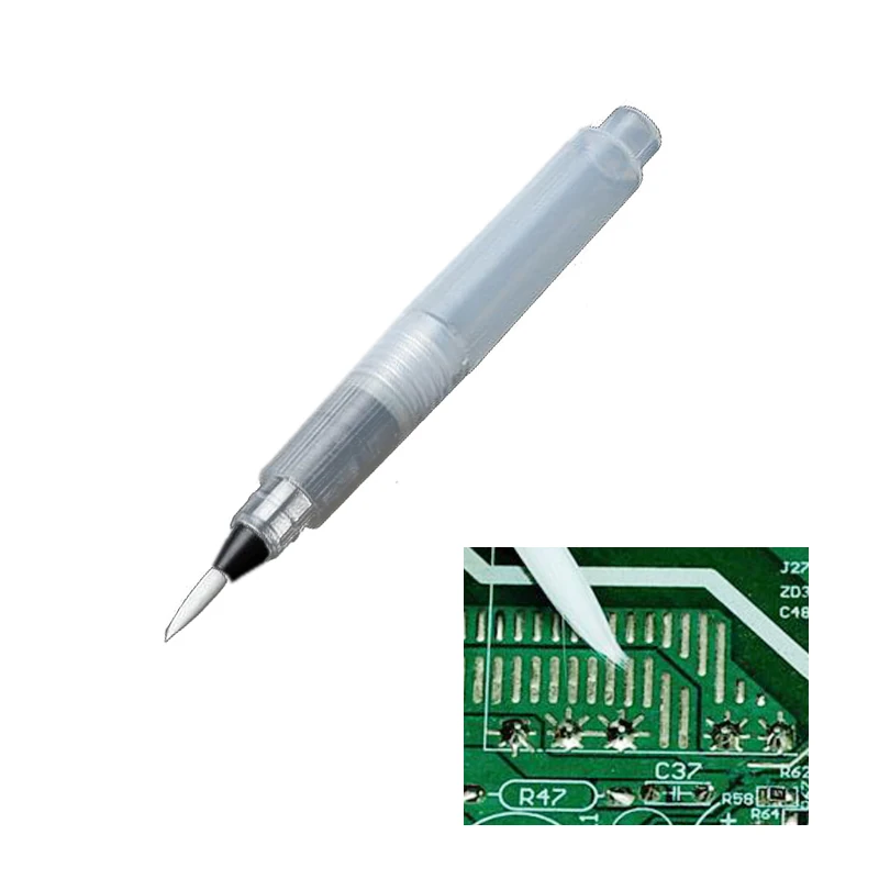 6ml can be added Rosin Flux pen Brush Tip Pen Low-Solid No-Clean Solar Cell Panel Welding Pen For SMT SMD PCB Rework Repair