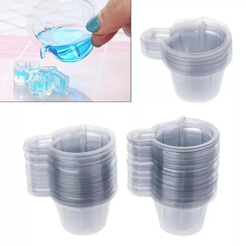 50Pcs 40ML Plastic Urine Cups Disposable Cups Dispenser For DIY Epoxy Resin Jewelry Making Tools Accessories