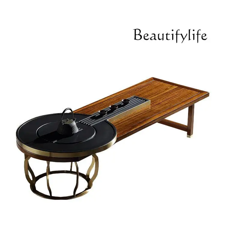 Modern Zen New Chinese Style Ugyen Wooden Kung Fu Tea Table Tea Table Oriental Aesthetic Furniture