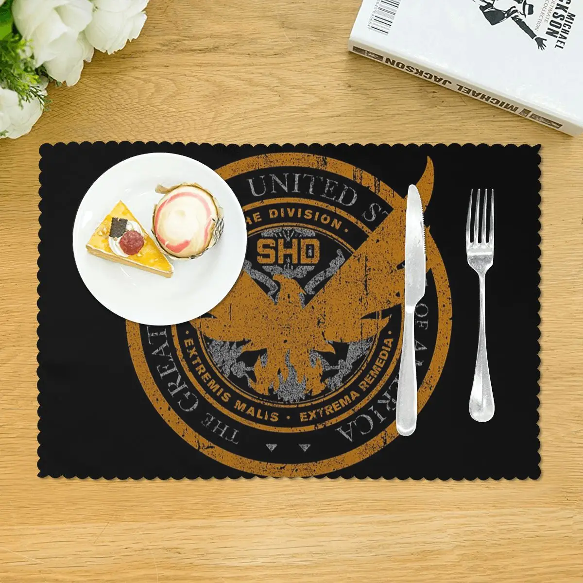Game Tom Clancys The Division SHD Seal Placemat Washable Plate Mat for Dining Table Bowl Coaster Super Absorbent Mats view 5