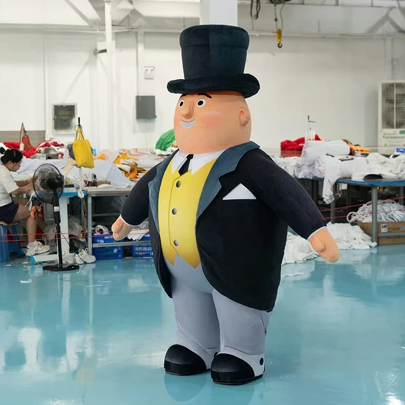 360 Inflatable Custom Design Gentle Men's Clothing Big Cartoon Mascot Walking Advertising Outdoor Activities Inflatable Suit