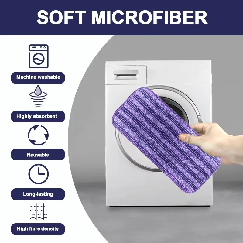 Reusable Microfiber Mop Pads for Swiffer Wet Jet Wet and Dry Pad Household Dust Cloth Cleaning Brush Cloth Tools Accessories