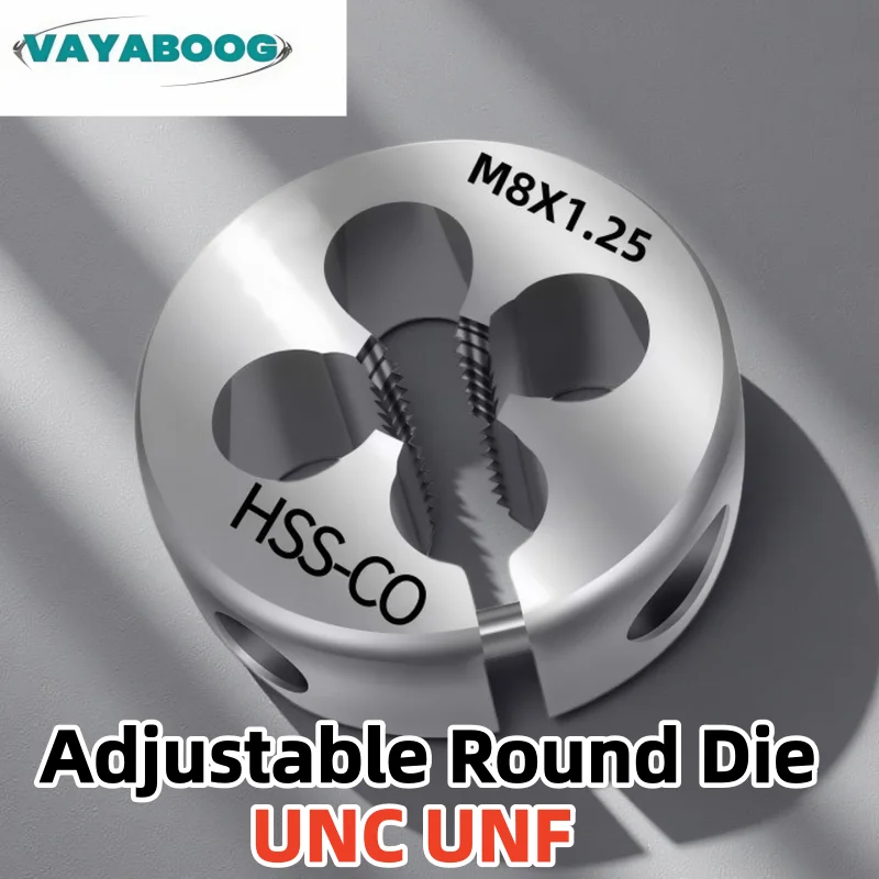 1PCS HSS-CO Adjustable Round Die For Stainless Steel UNF UNS UNEF 0-80 1-72 2-64 3-56 4-48 5-44 6-40 8-36 10-28 9I16 5I8