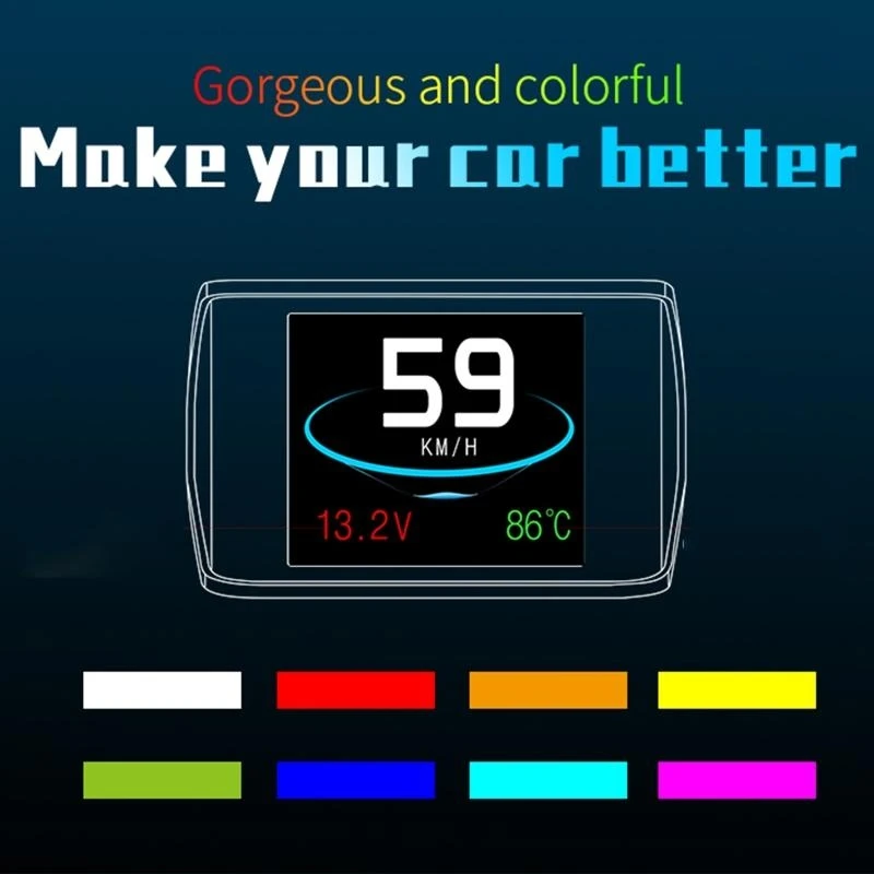 Panel pantalla para automóvil para pantalla hacia arriba para presión turbina Advertencia advertencia y