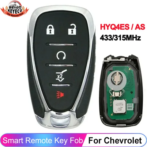 KEYECU HYQ4ES HYQ4AS для Chevrolet Blazer Trailblazer Traverse Equinox 2021 2022 2023 2024 Умный дистанционный ключ 315 МГц 433 МГц