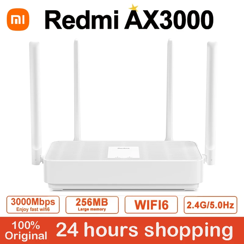 

XIAOMI WIFI Router Redmi AX3000 Router wifi6 160MHz High Bandwidth OFDMA Efficient Transmission 2.4GHZ 5GHZ Mesh WIFI Networking