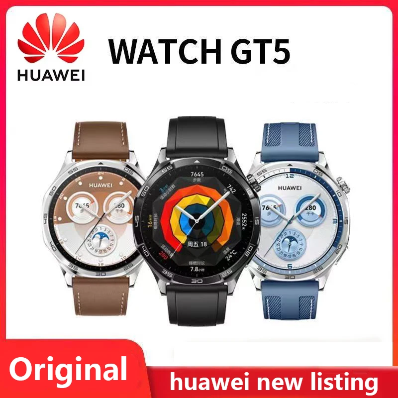 HUAWEI WATCH GT 5 Smartwatch تتبع الصحة المدمج في الخريطة استرداد الرسالة المتوافقة مع iOS وAndroid