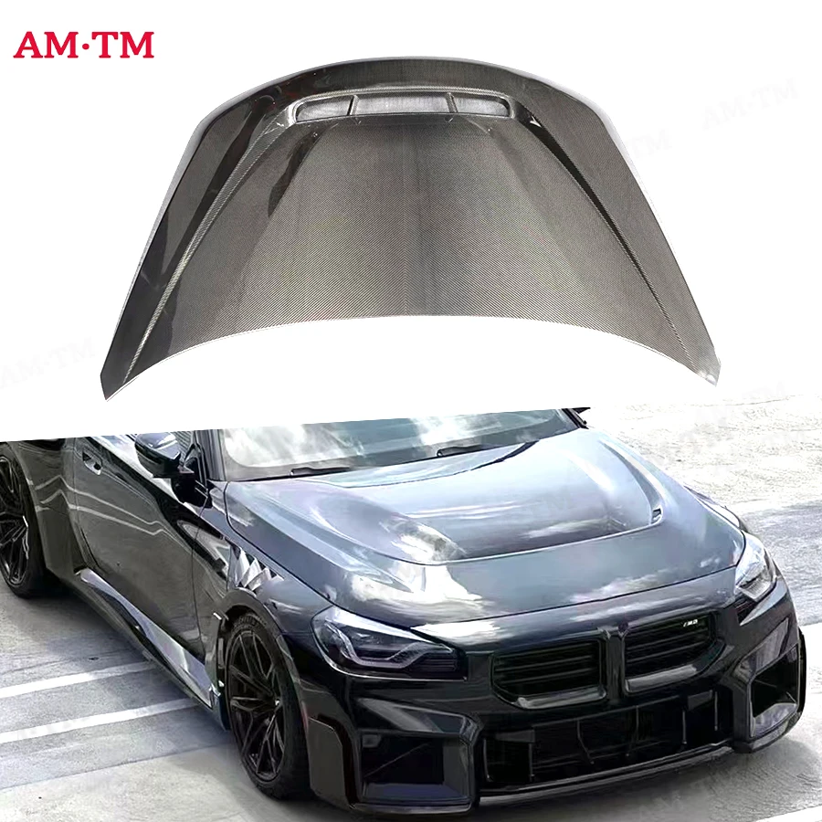 المصد الأمامي للسيارة من ألياف الكربون الجاف غطاء المحرك غطاء فتحة التهوية لسيارات BMW M2 G87 2021 + أجزاء ترقية ملحقات السيارة